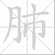 肺笔顺