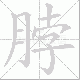 脖笔顺